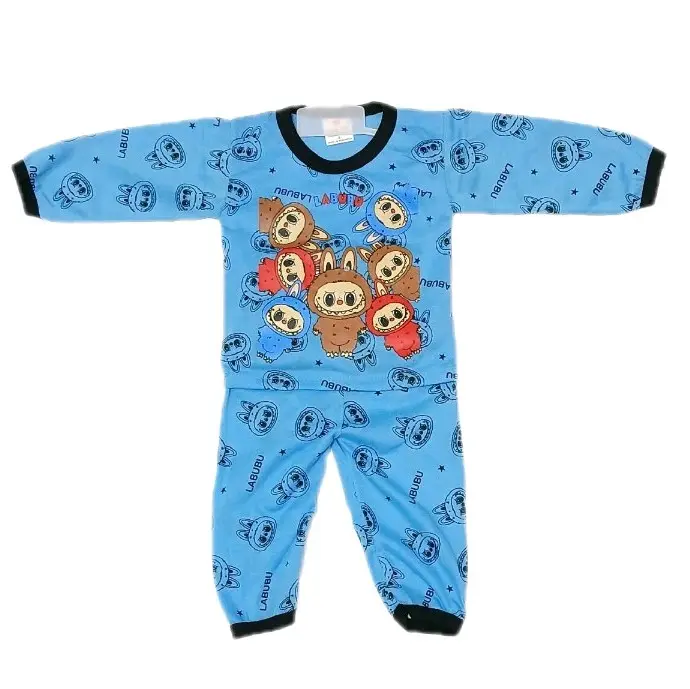 setelan lengan panjang labubu 1-5 tahun murah meriah angel setelan kaos anak laki Fashion Bunda Katun Parsel Perempuan Bayi  Baju Celana 3