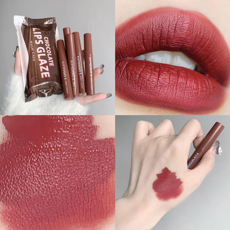 Product Introduction of 【TOP】Chocolate five lipstick set matte finish non-fading lipstick female student 11