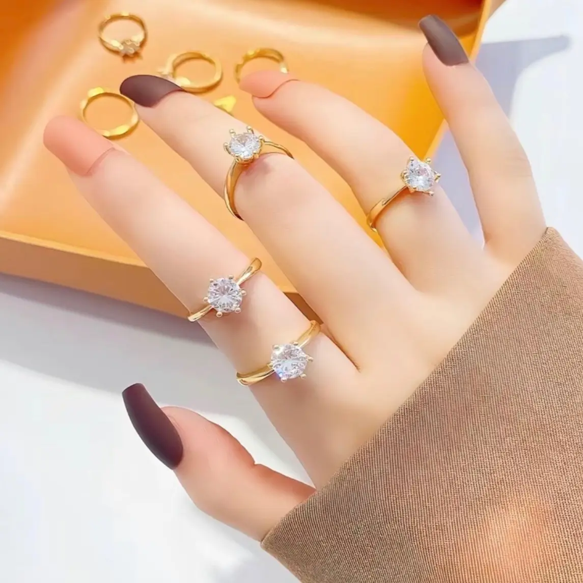 CINCIN PERMATA SATU GOLD TITANIUM PERHIASAN DEWASA