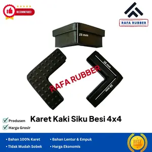 Karet  kaki siku 4x4/karet kaki meja/kursi/besi/rak