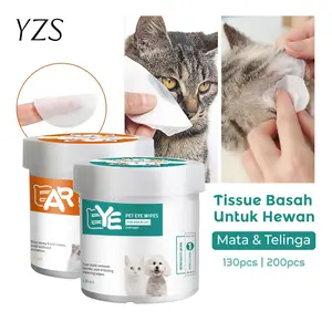 Tissue Basah Hewan Tisu Pembersih Mata dan Telingan Anjing Kucing Isi 130 - 200 Pcs