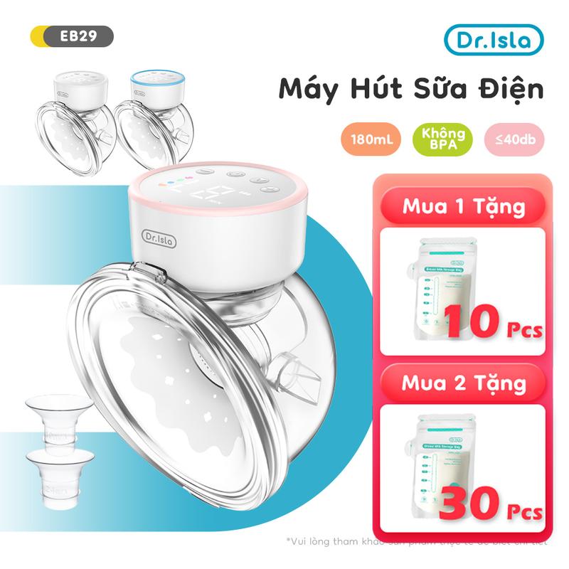   Live  Dr.Isla EB29 Máy Hút Sữa Điện Không Dây Đeo Được Rảnh Tay | Yên Tĩnh Di Động Tự Động Không Đau Massage Phễu Sữa Bé Yêu Cho Mẹ 