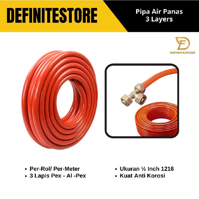 Gambar DF Pipa Air Panas 1/2 Inch Pipa Pex Al Pex Pipa Air 1216 Pipa Model Rifeng Westpex Instalasi Water Heater Tahan Panas High Temperature Pipa Orange Harga Per Meter dari DEFINITESTORE Kota Administrasi Jakarta Barat Tokopedia