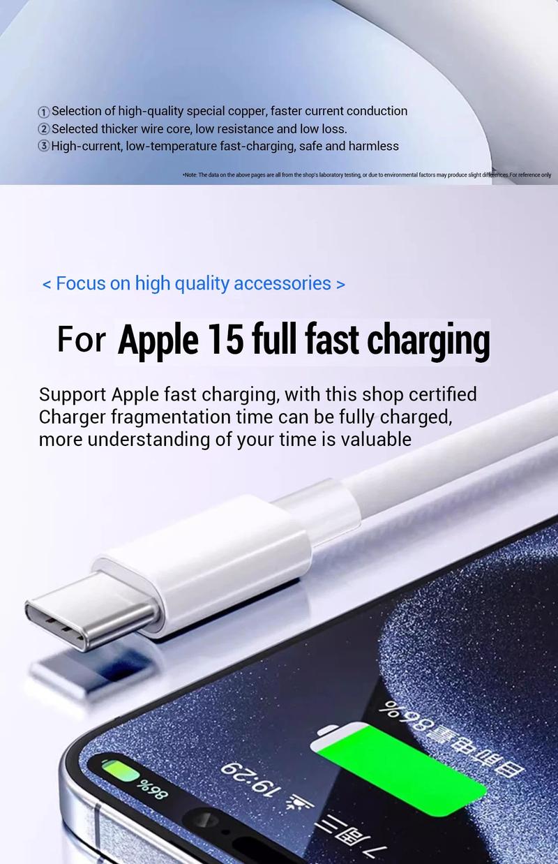 Product Introduction of High Quality PD 20W Fast charger Cable For iphone 15 14 13 12 11 Pro Max X XS XR 8 7 6 6S Cell Phone Charger Charging Cable Accessories 2
