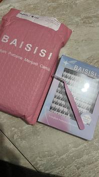 Product Review of [TANPA LEM] BAISISI Bulu Mata Palsu Individual Lashes Z11 Korean Segmentasi + FREE TWEEZER | eyelash extension | Douyin Lashes | Eye Make Up from k**a 1