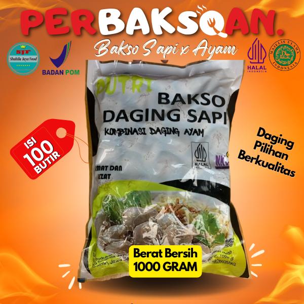 Bakso Putri Sapi Isi 100 Butir Berat 1000 Gram Baso Pentol Sahila Shahila 0