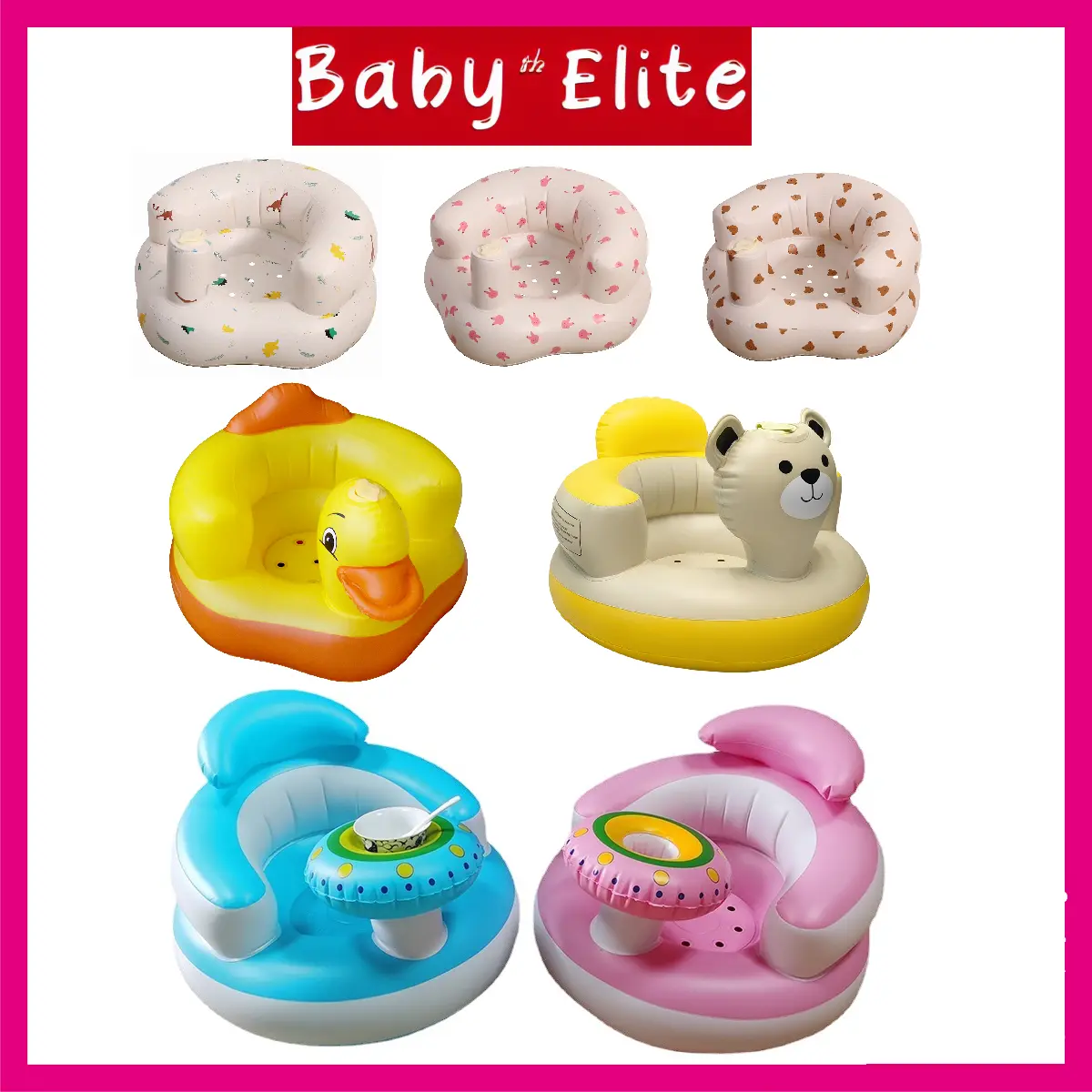 Kerusi Bayi Inflatable Ready Stock untuk Belajar, Latih, Mandi dan Makan Baby Chairs