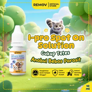 Remov iPro 4in1 5ml (New Formula) – Bantu Atasi Kutu, Scabies, Earmites & Cacing pada Kucing dan Anjing
