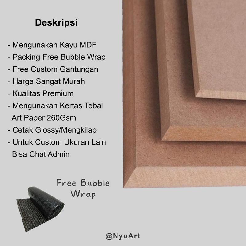 (Part 2) KALIGRAFI ALLAH MUHAMMAD Ukuran 20x20, 15x15, 10x10cm, HIASAN DINDING WALLDECOR 3