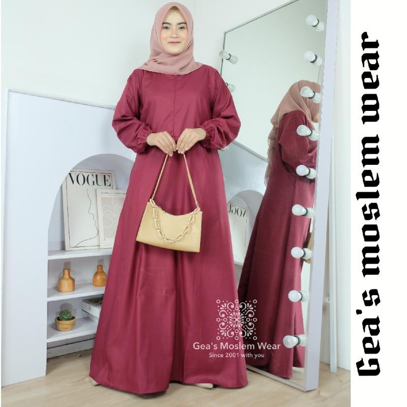 muslimah outfit gamis toyobo polos premium basic big size 7