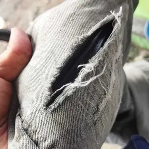 RIPSY Black Leather Biker Patch Tambalan celana jeans