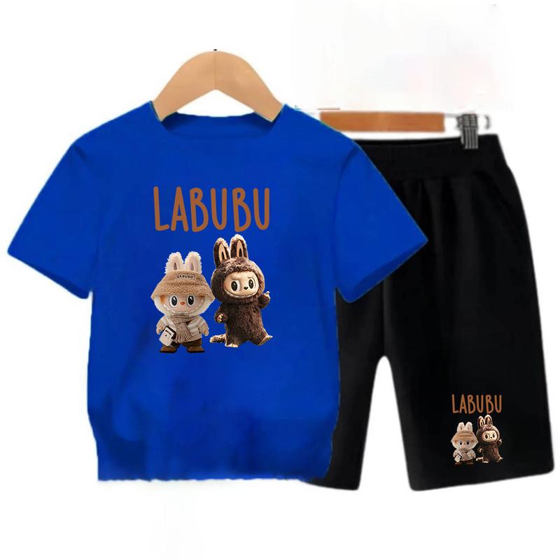 SETELAN ANAK-ANAK COWOK DAN CEWEK MOTIF LABUBU  / BAJU ANAK-ANAK LAKI - LAKI DAN PEREMPUAN / KAOS ANAK SET ANAK PRIA DAN WANITA / LB2 2