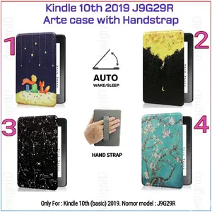 Kindle 10th gen 2019 smart case auto wake off handstrap casing unik