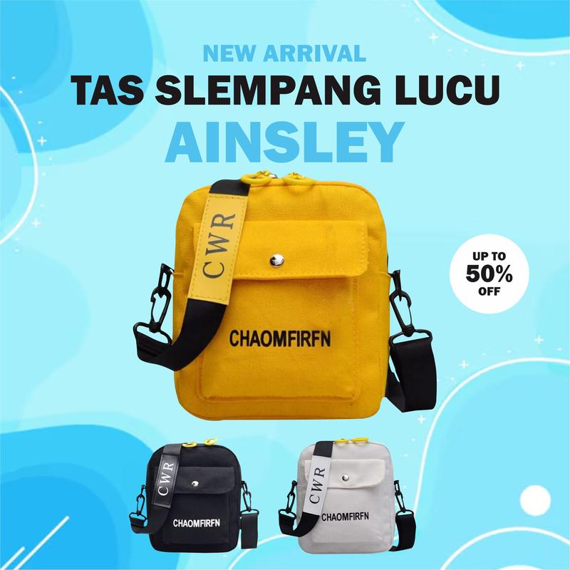 [NEW ARRIVAL] TAS SELEMPANG AISNLEY LUCU VARIASI WARNA WANITA CEWEK SLINGBAG 0