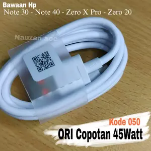 Kabel Data Infx 45Wat Ori Note 30, Note 40, Note 40 Pro 5g, Zero 30. Original All Round Fastcharging Charger