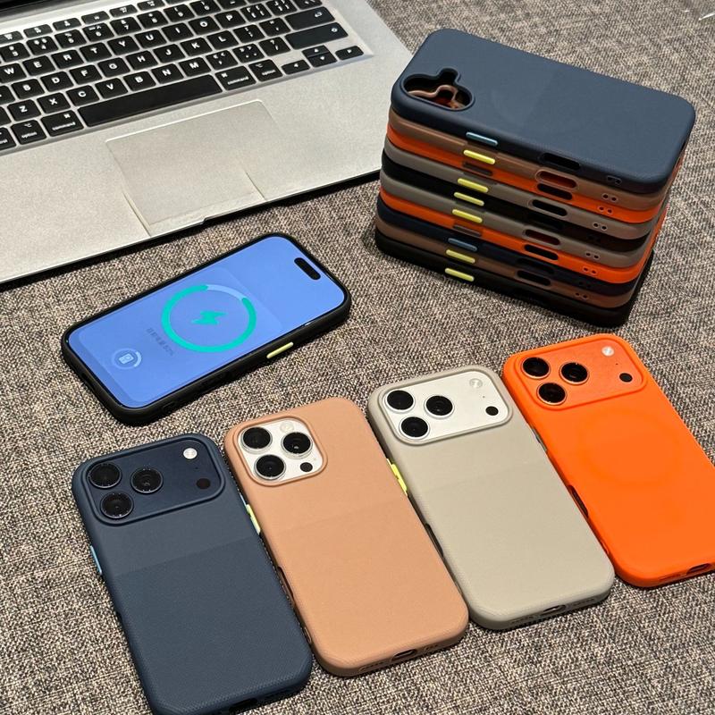 Ốp điện thoại cao cấp vân nhám vải nhung từ tính – phù hợp cho iPhone 17 16 15 14 13 12 11 PRO MAX