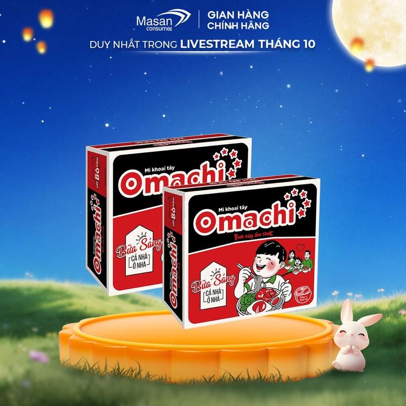 Combo 2 Thùng Mì dinh dưỡng khoai tây Omachi xốt Bò hầm 30gói x 80gr