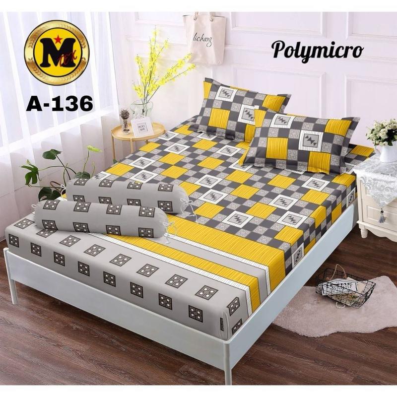 Sprei Homemade Viral Aesthetic Semua Ukuran 200x200 180x200 160x200 120x200 90x200 Kain Katun Sudut Karet 1 Set Sarung Bantal & Guling Motif Skylar Black Terbaru Termurah Kekinian 9