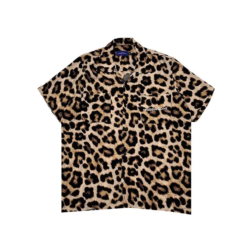 Puddinglane Kemeja Pendek Shirt Leopard Maura 0
