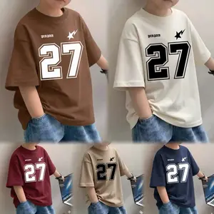 Kaos OVERSIZE Distro NO Angka 27 Jersey Anak Laki-Laki Umur 3-14 Tahun - Baju Atasan Oversize Anak Fashion