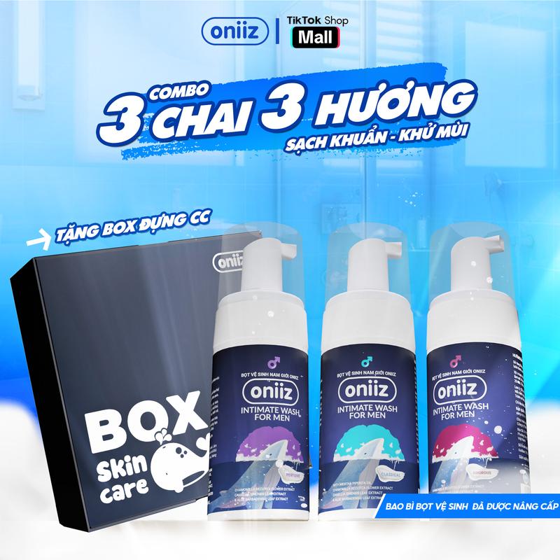 Combo Bọt vệ sinh nam giới Oniiz Dung dịch tạo bọt hương nước hoa 100ml