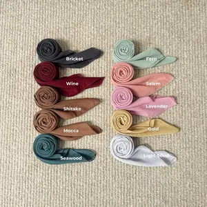 YuRa-4pcs-Basic scarf-pollycotton premium