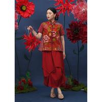 Gambar NONA RARA - Lauva Encim CNY T5250, Baju kerja batik blouse wanita modern - S dari Nona Rara Batik Kota Administrasi Jakarta Timur 5 Tokopedia