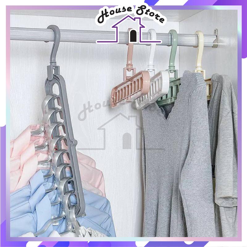 HS Multi-function Clothes Hanger Folding Magic Wardrobe Drying - TikTok ...