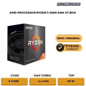 AMD PROCESSOR RYZEN 5 5600 AM4 3Y BOX
