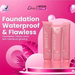 Drve Diamond Radiance Flawless Essence Foundation 30g- Concealer Waterproof & Tahan Lama untuk Wajah Glowing & Mencegah Kekusaman dan Kulit Kering Sepanjang Hari makeup tahan lama anti air skintint MUA glowing flawless