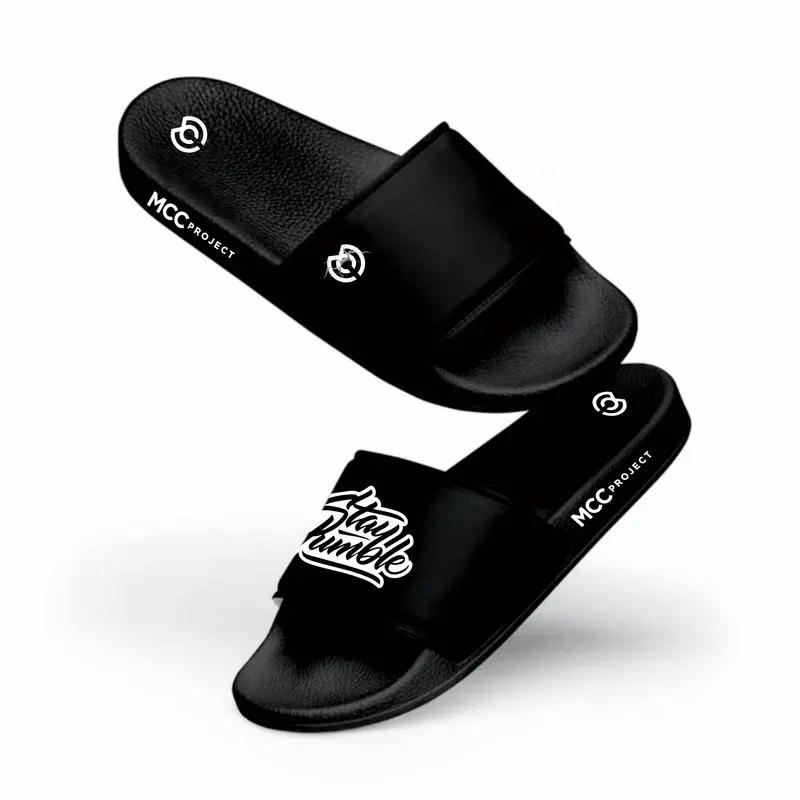 Sandal Selop Pria Black Humble Terbaru Kekinian Size 37-43 Sendal Slop Kasual Elegant 2025 Shoes Karet Wanita 4