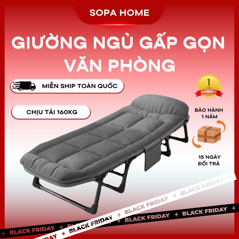 Miễn Ship Giường Ngủ Văn Phòng Gấp Gọn Giường Xếp Thông Minh Giường Ngủ Trưa Khung Thép Sơn Tĩnh Điện Chịu Lực Tốt giườngngủ