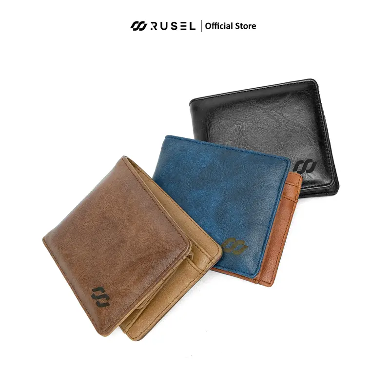RUSELCO I Bundling Hemat Handbag Noah Max dan Wallet Walter Pria Kulit Hitam 7