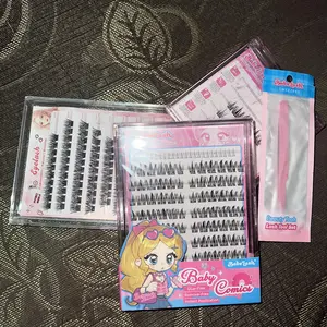 【Tanpa lem+Penjepit】BABELASH Bulu Mata Eyelash Extension [ALL DAY] Series 9-14mm C/D Curled Bulu Mata Palsu Bulku Mata Palsu Reusable bulu mata tanpa lem(COD)
