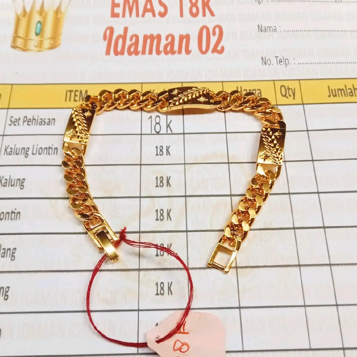 Gelang Rantai wanita dewasa anti karat dan Elegan