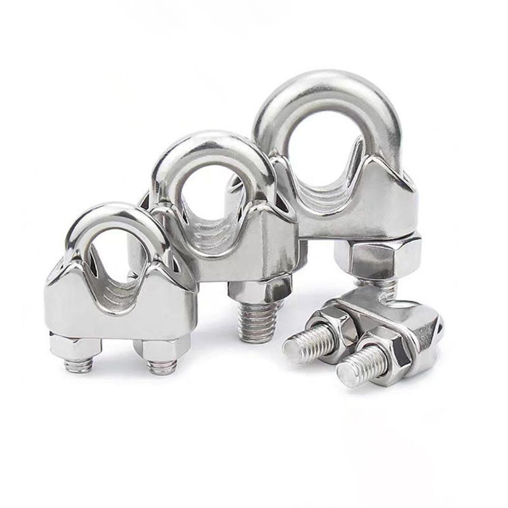 5PCs Klem Sling Seling Kuku Macan 2mm 4mm 5mm 6mm 8mm 10mm 12mm Baja Tahan Karat 304 Penjepit Tali Kawat Baja Anti Karat Kuat