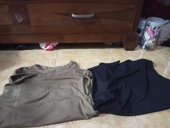 Product Review of 2 PCS MANSET BAJU KERAH OBLONG LENGAN PANJANG/ MANSET LENGAN PANJANG / ATASAN WANITA  Polos Kaos Cewek Katun Dewasa from b**9 0