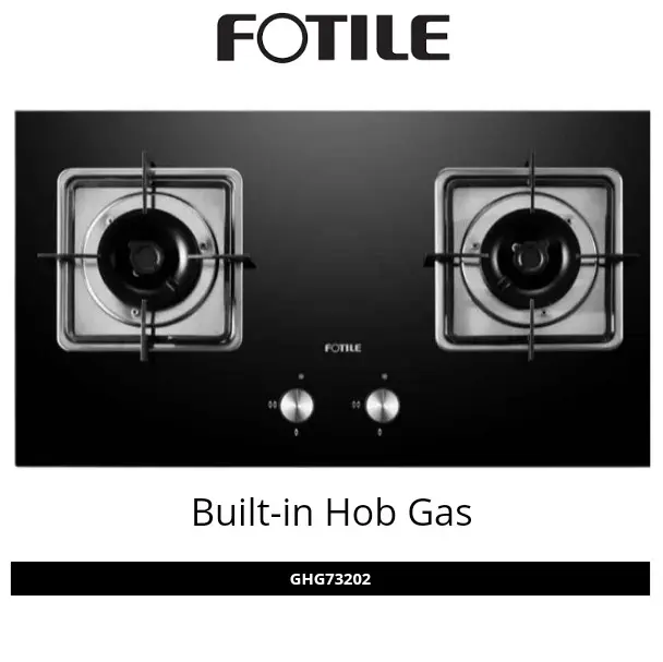FOTILE Kompor Tanam Gas 2 Tungku/Built-In Hob Gas type GHG73202 Free Baterai Free Installasi