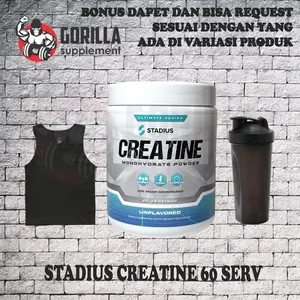 STADIUS Creatine Monohydrate 300 Gram 60 Serving 200 Mesh Micronized Ulitmate Series Made In USA