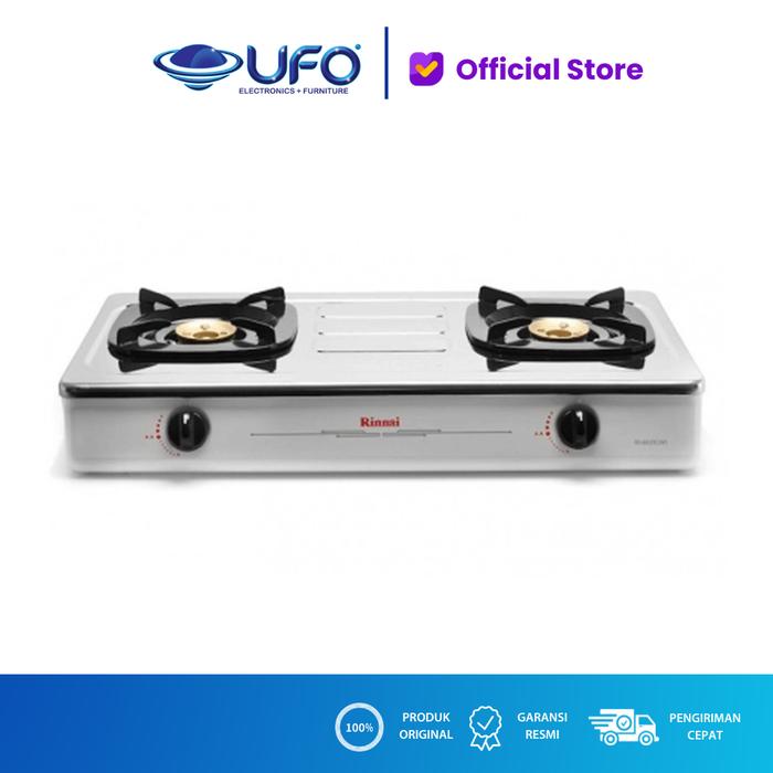 Gambar RINNAI  KOMPOR GAS 2 TUNGKU API EKONOMIS RI602E(W) dari UFO ELEKTRONIKA JOGJA Kab. Sleman Tokopedia