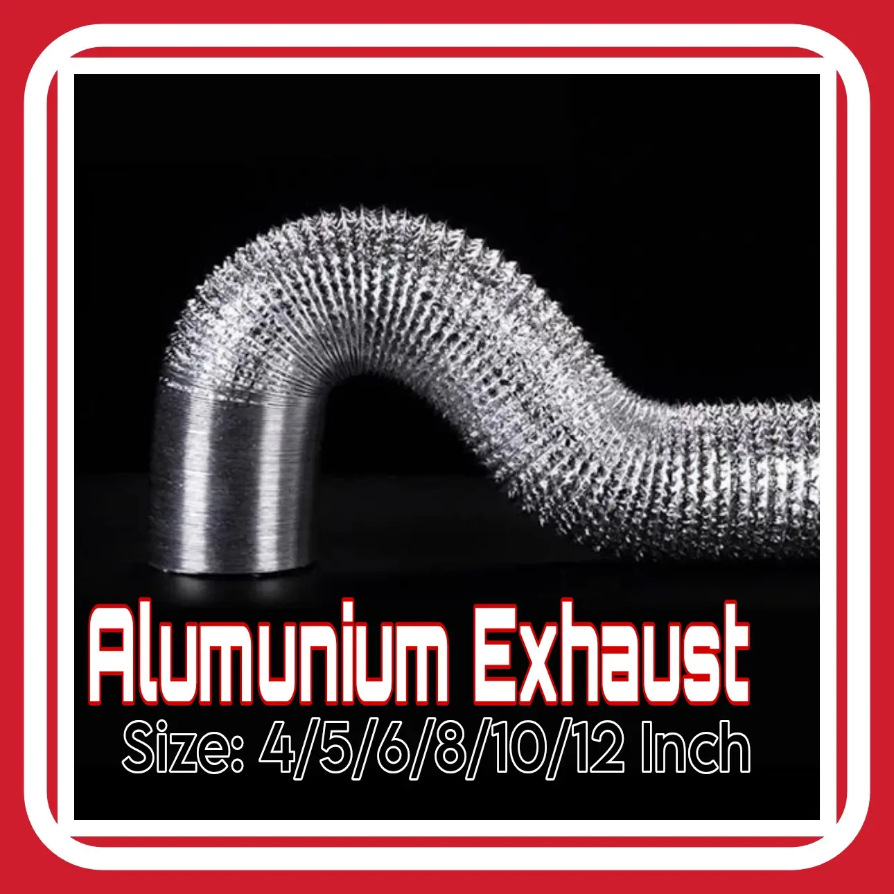Pipa Exhaust Alumunium 4/5/6/8/10/12/14 inch Cerobong Asap Flexible PROFLEX Dapur Mesin Pengering Laundry Penyedot Asap Dapur Cooker Hood Ducting Blower Penghisap Ventilating Fan Laser Cutting CNC Plasma