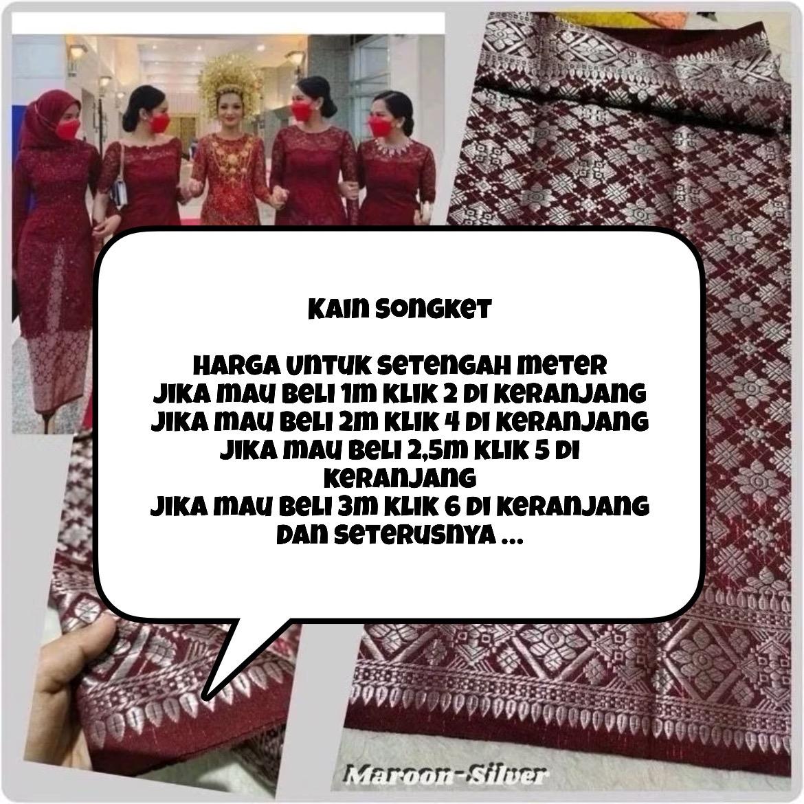 Bahan songket/ kain songket meteran / songket tenun / kain songket Palembang