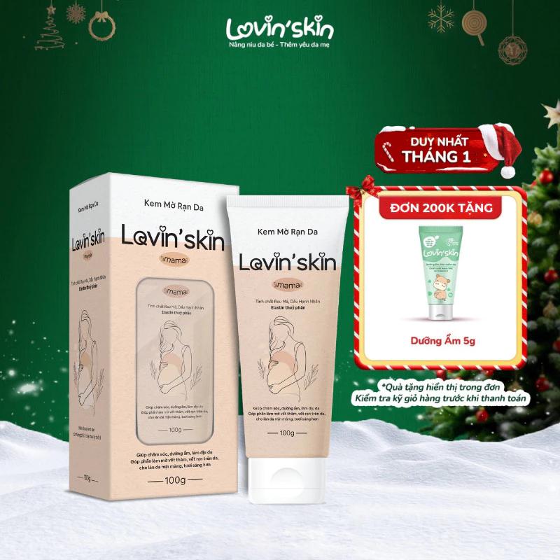Kem Rạn Da Cho Mẹ Bầu LOVIN'SKIN Mama Giúp Dưỡng Ẩm Dịu Da Hỗ Trợ Cải Thiện Thâm Rạn Da