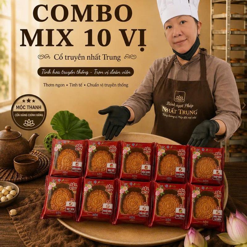 COMBO 10 Bánh Trung Thu Thanh Dung Mix Vị 160g