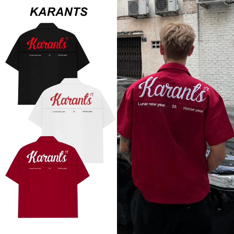 BST Tết 2026 Karants Áo Sơ Mi Boxy Tết Horse Túi Hộp Thêu Nổi Local Brand Streetwear - KR301