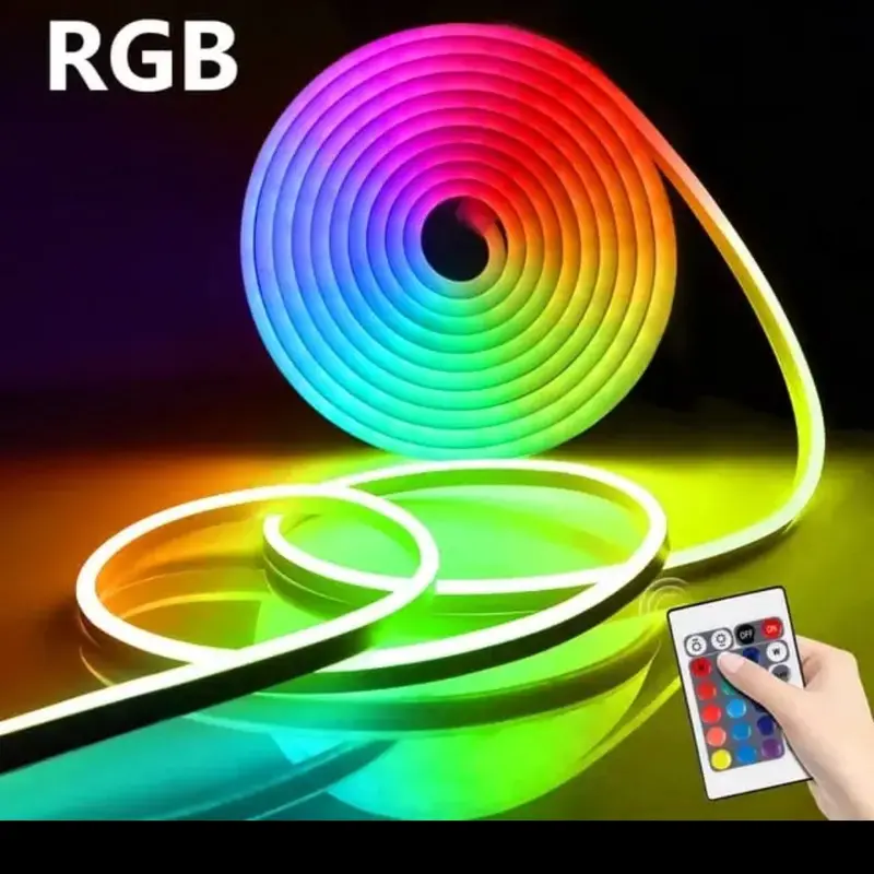 neon flex running dc24v 5meter dan 10meter paket lengkap tinggal colok ,apk{rhythm pro} 1