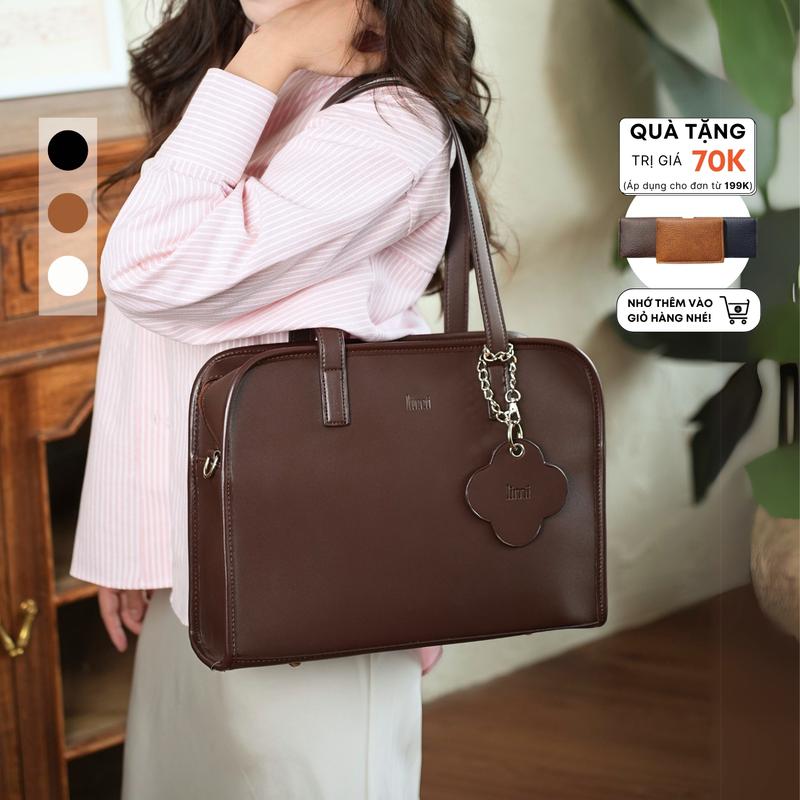 Túi xách hộp tote da 7 MÀU công sở đựng laptop 14 inch đi học đi làm đi dạy thời trang MIA Limi Bags