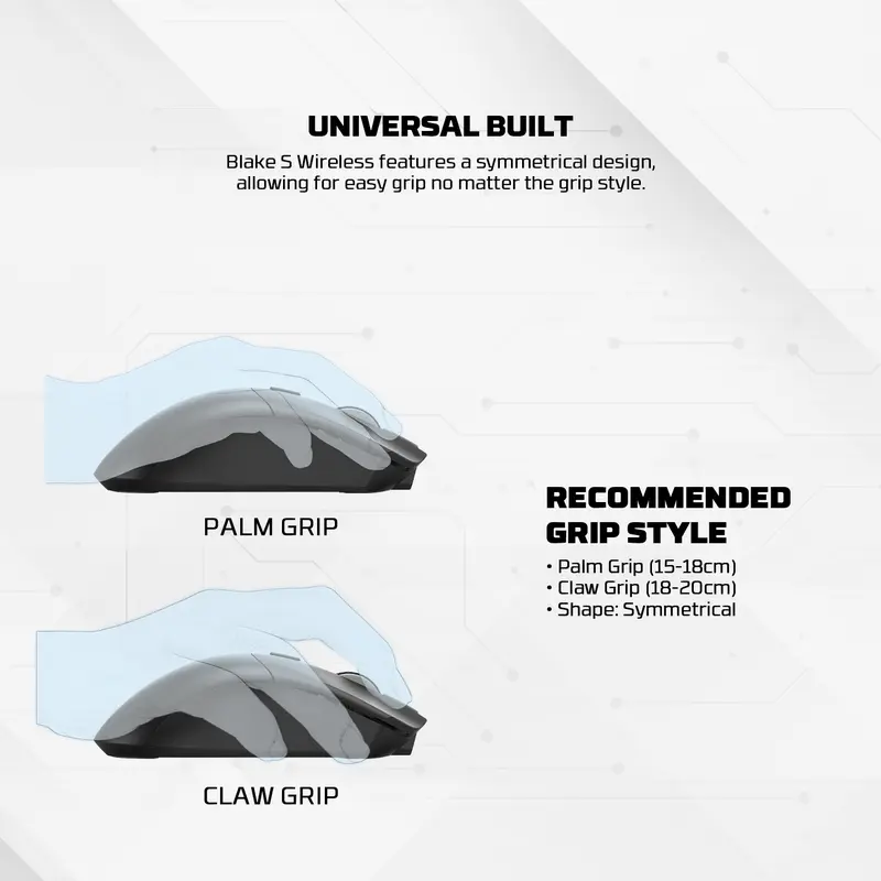Fantech BLAKE WGC5 WGC5S Mouse Gaming Wireless Rechargable DUAL MODE 5