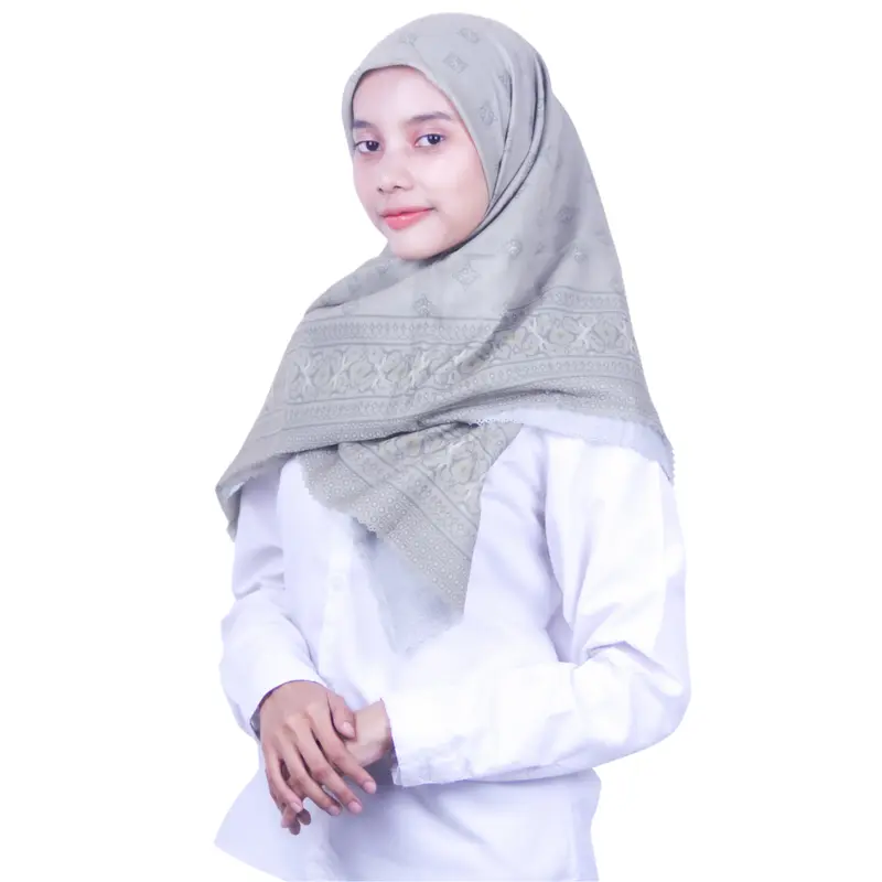 Hijab/Kerudung ukuran Standard Segiempat Motif bahan Voal TERMURAH dan Berkualitas PREMIUM (08-0022) 3