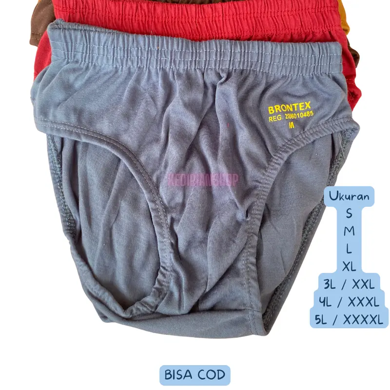 Celana Dalam Pria Dewasa Momotex, Brontex, Jaguar Lusinan Murah Katun Size S M L XL 3L 4L 5L Anak Cowok Karet Nyaman Cd Harga Grosir 4